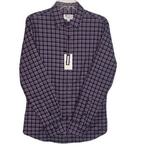 Sperry Shirt Men’s Small Soft Tencel Blend Button Front Long Sleeve Plaid Shirt